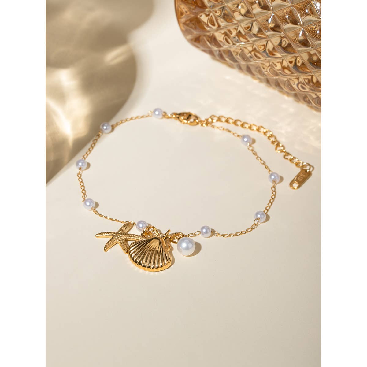 Anklet Bracelet Starfish Shell Pearl