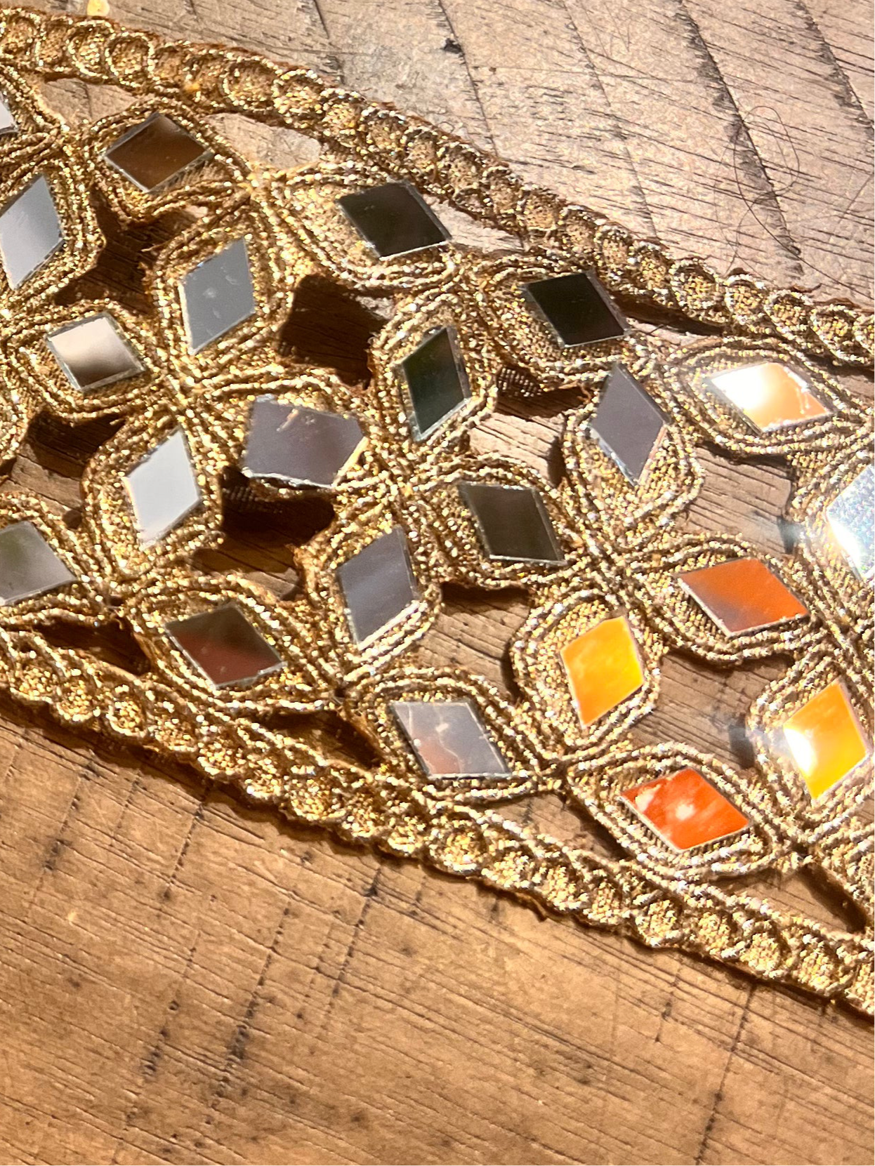 Handmade Gold Mirrored Belt