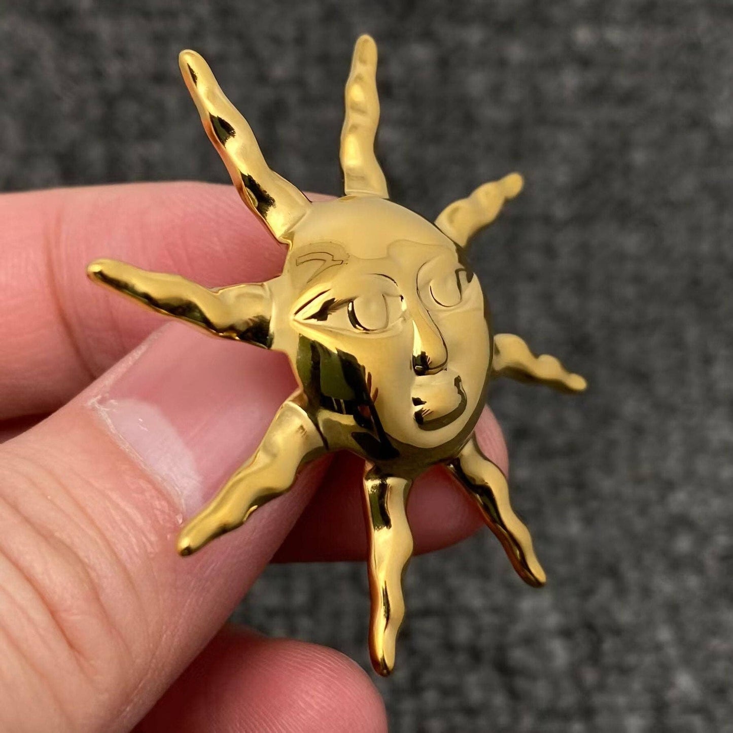 Gold Plated Sun Post Earrings