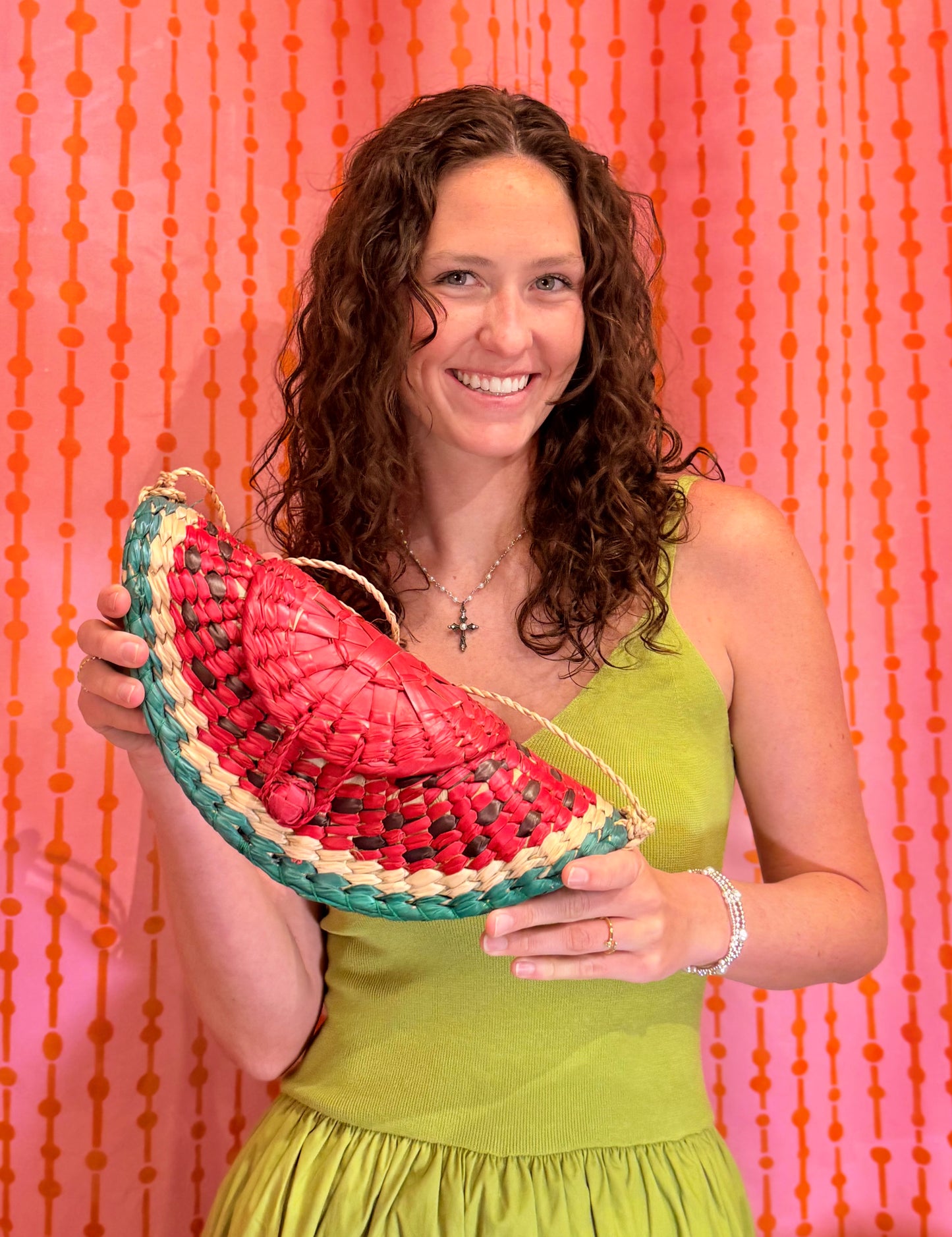 Handmade Woven Watermelon Purse
