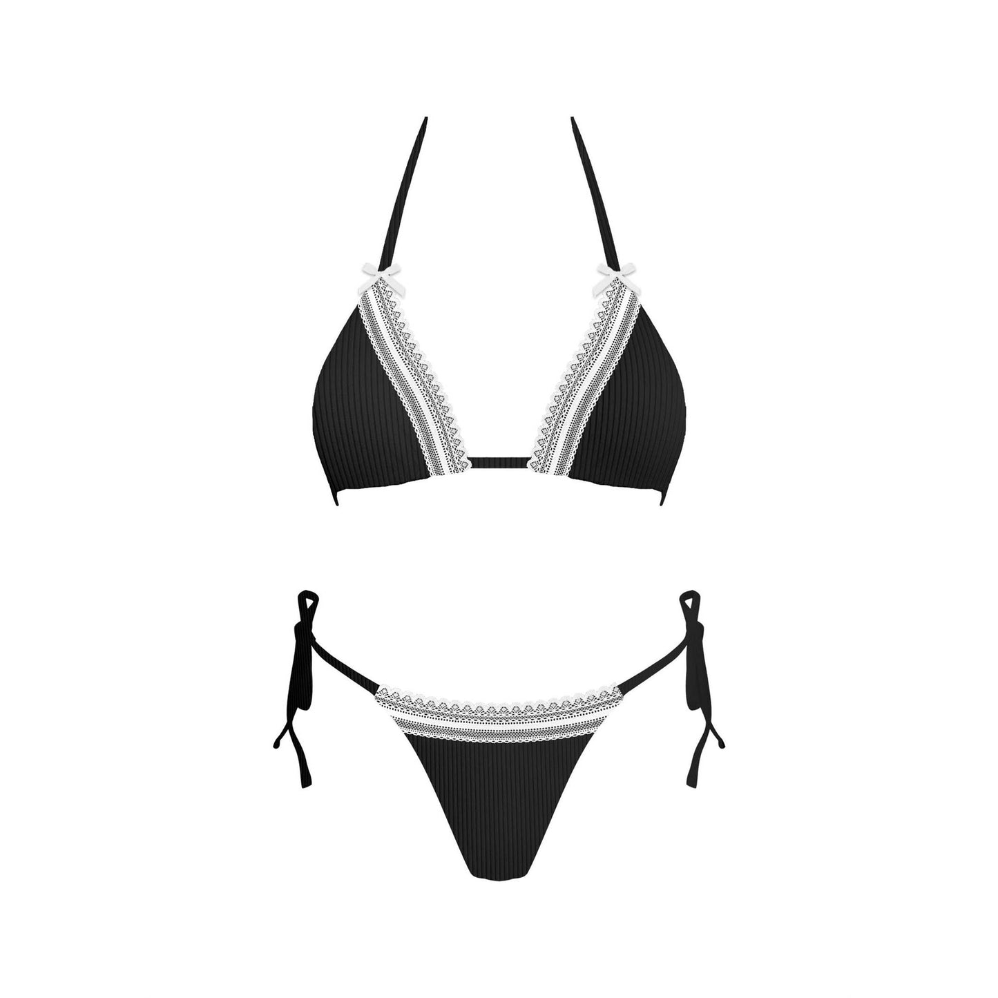 Love Story Black White Lace Swimsuit