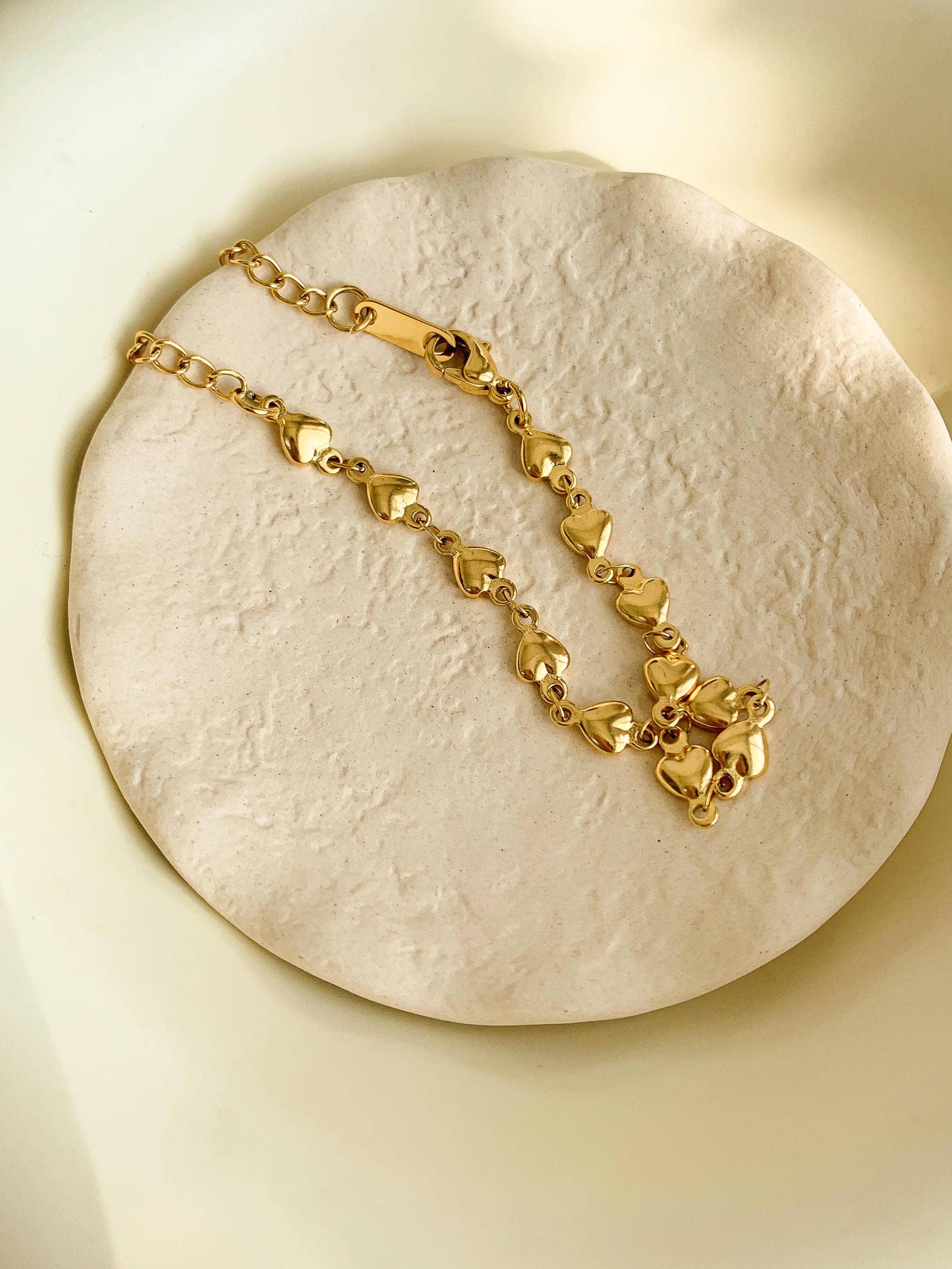 Non-Tarnish Petite Heart Chain Bracelet