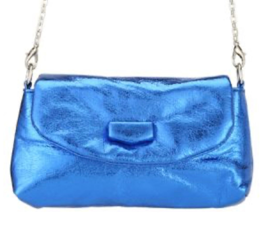 Metallic crossbody bag/clutch