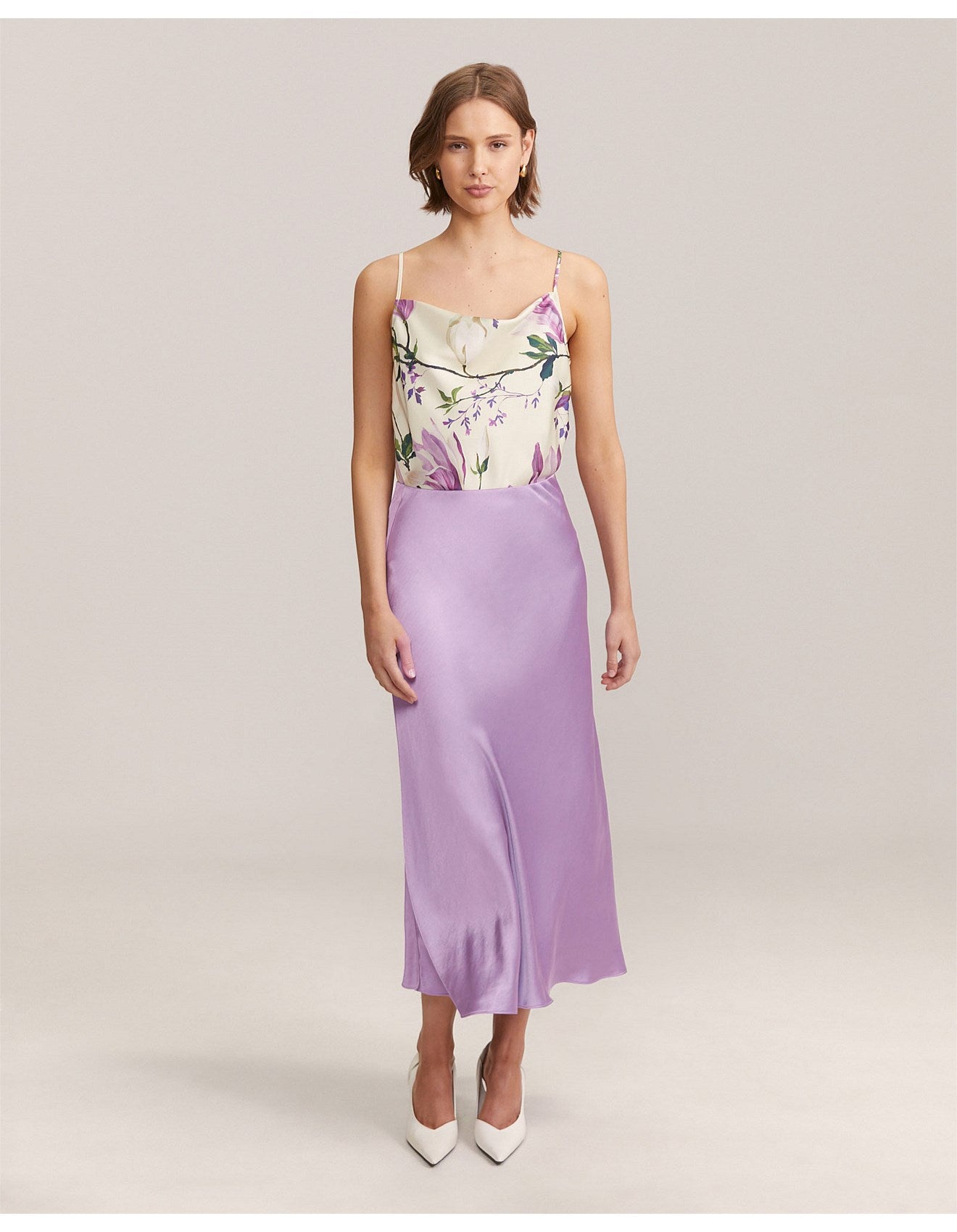 Satin Midi Skirt