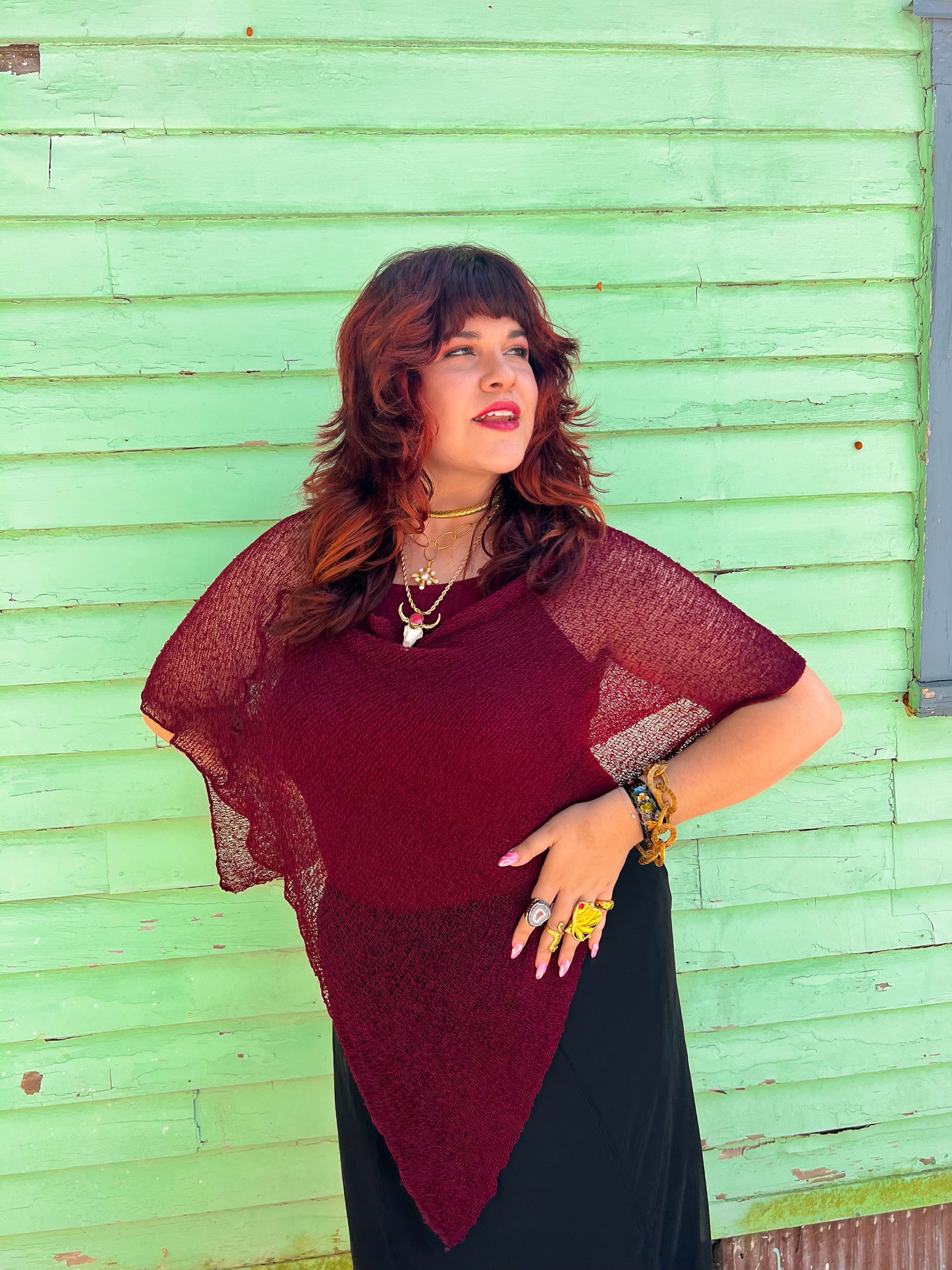 Woven Shawl Poncho