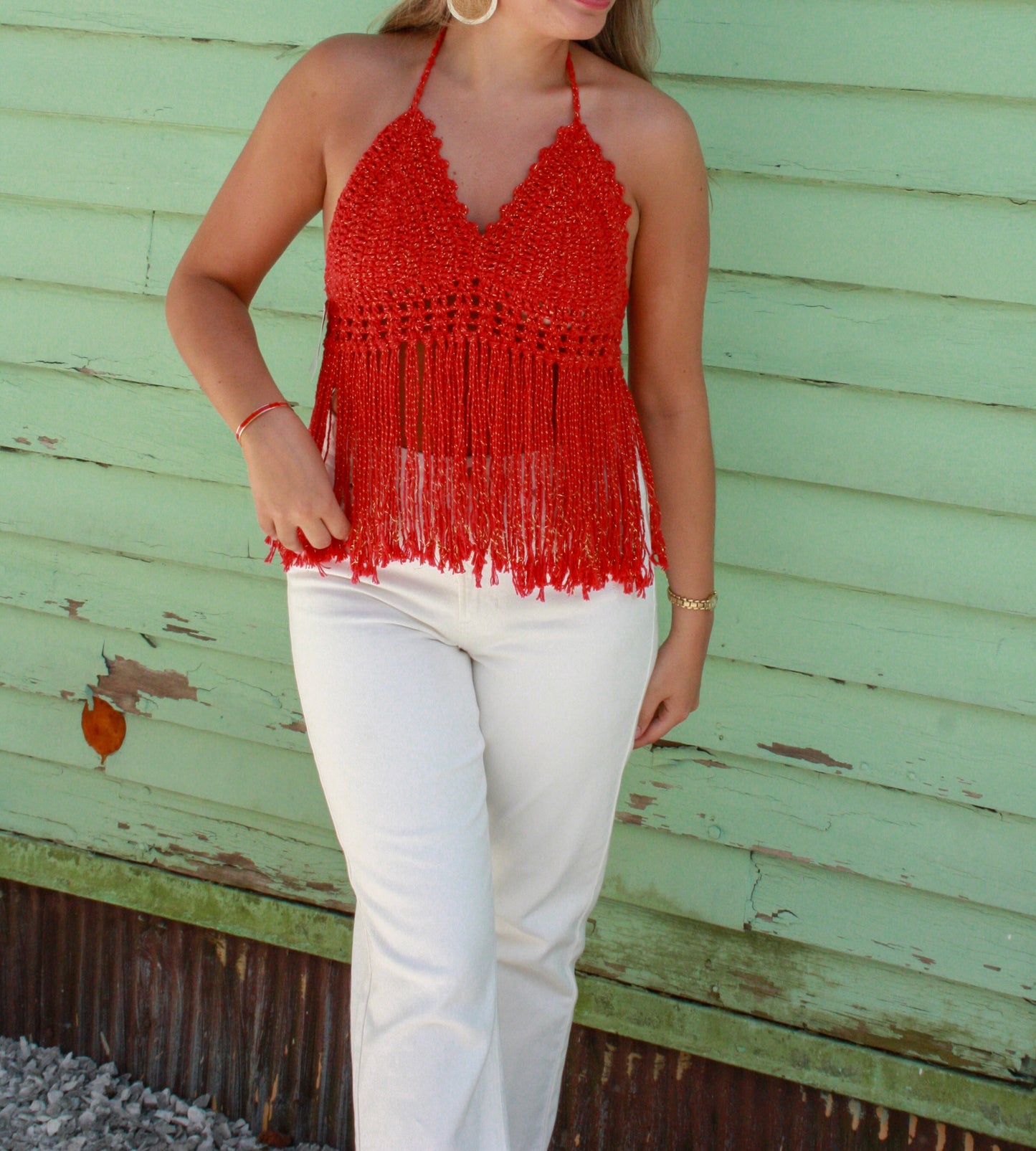 Rio Crochet Top with Fringe