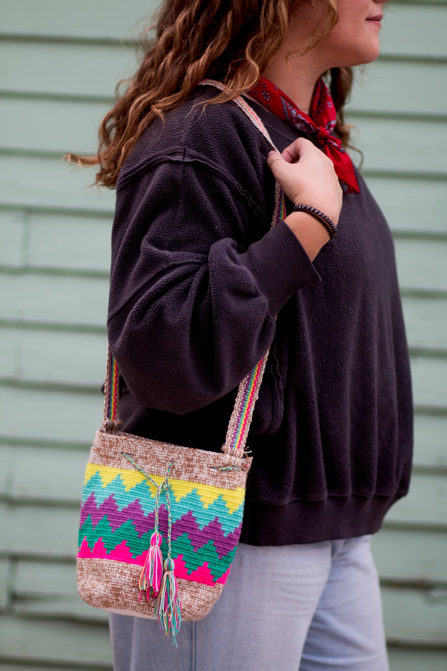 Authentic Wayuu Small Bucket Bag