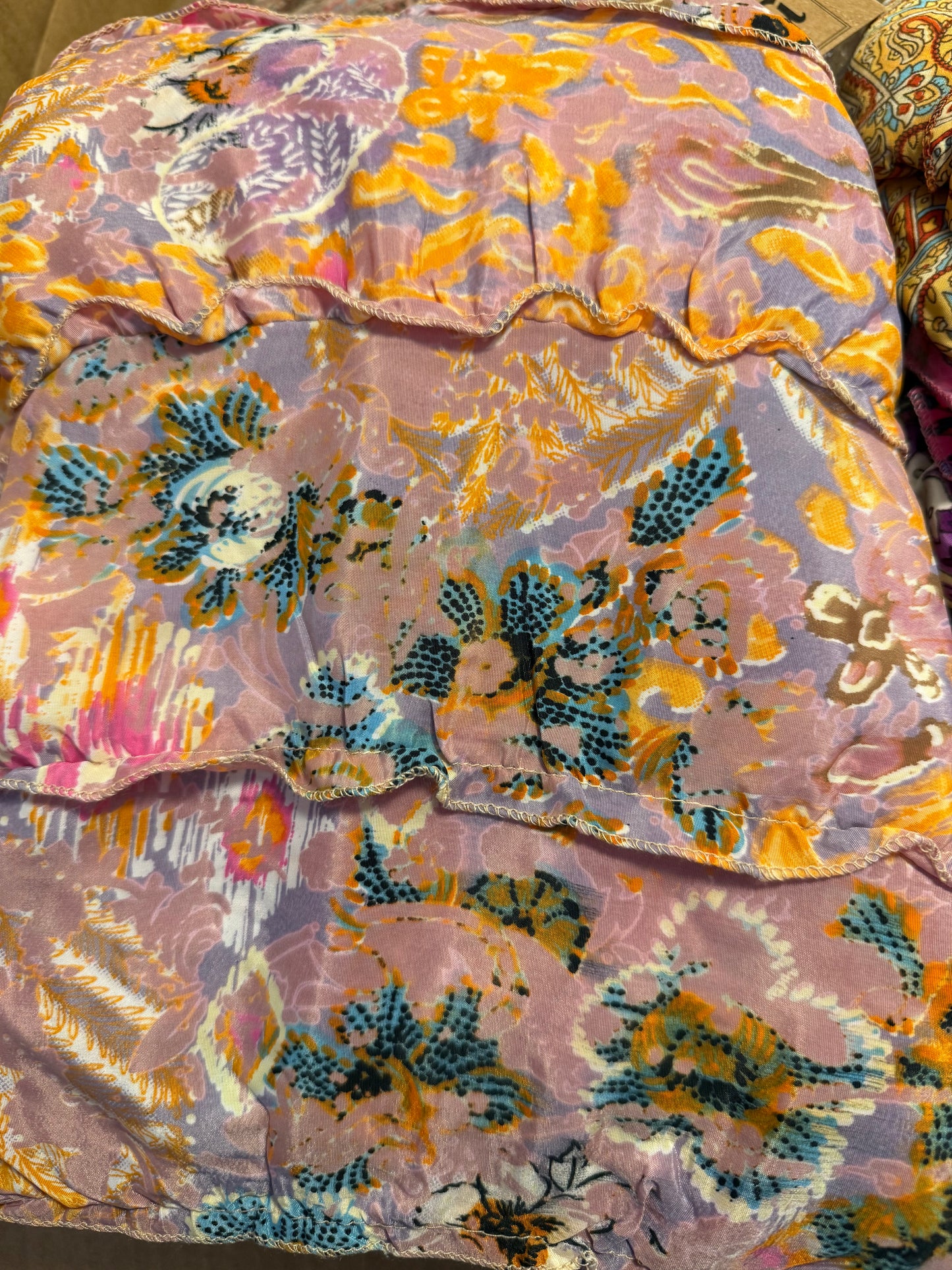 Layered Print Ruffle Skirt
