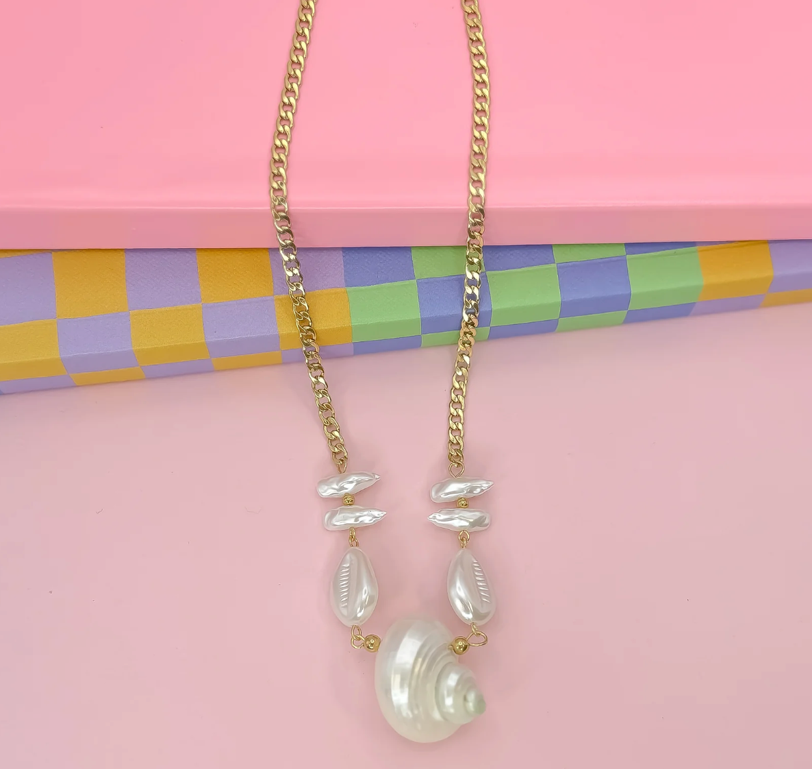 Golden Tide Shell Necklace