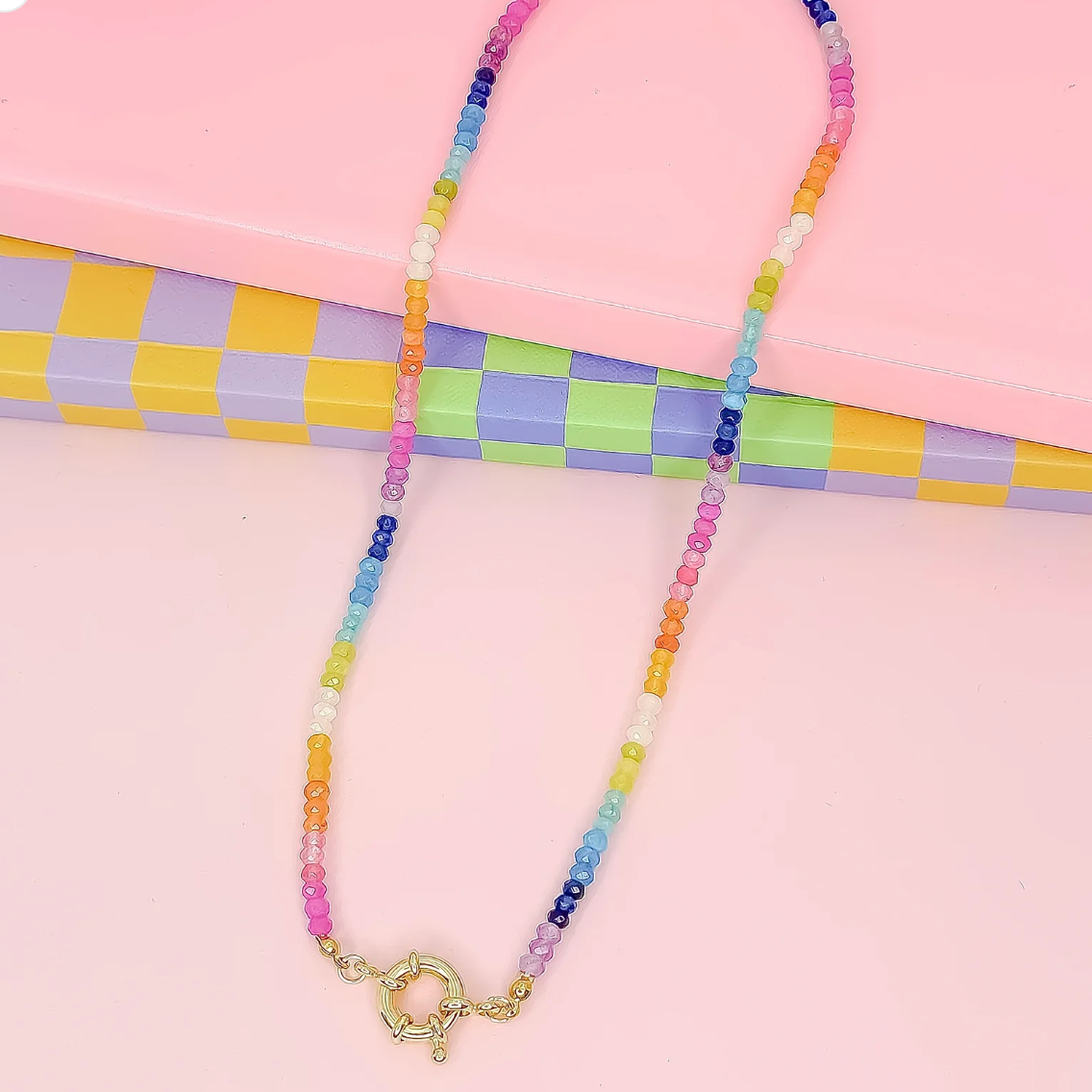 Rainbow Beaded Necklace