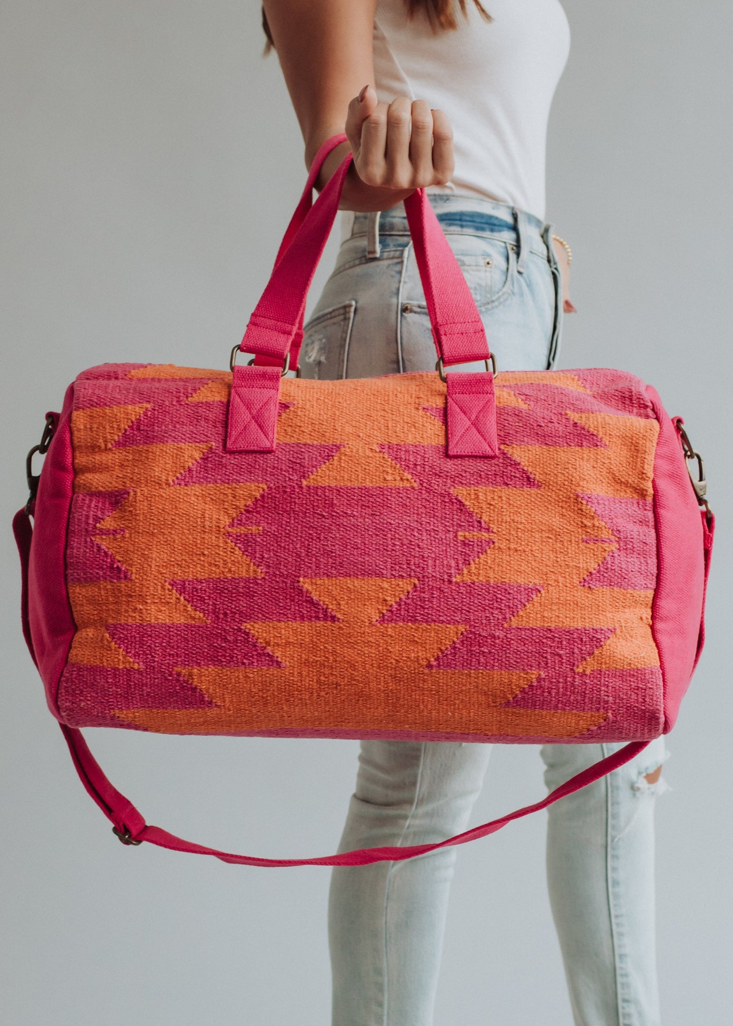 Multi Color Aztec Duffle Bag