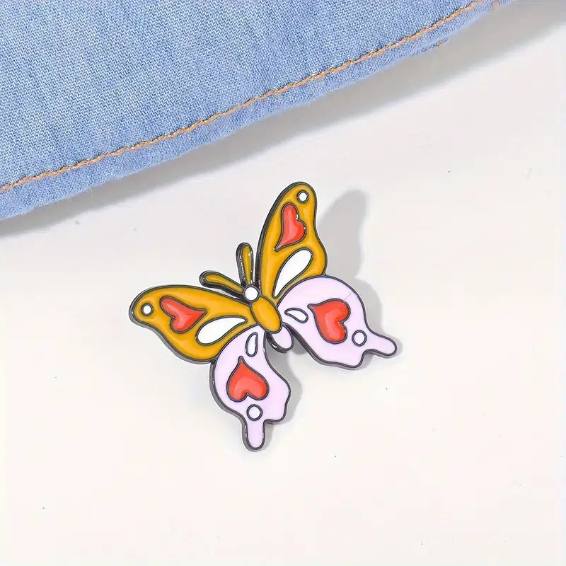 Heartfelt Flutter Enamel Butterfly Pin