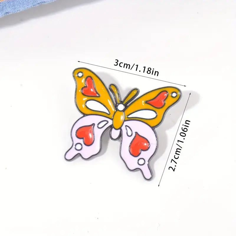 Heartfelt Flutter Enamel Butterfly Pin