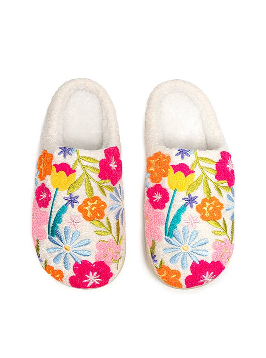 Colorful Floral Slippers