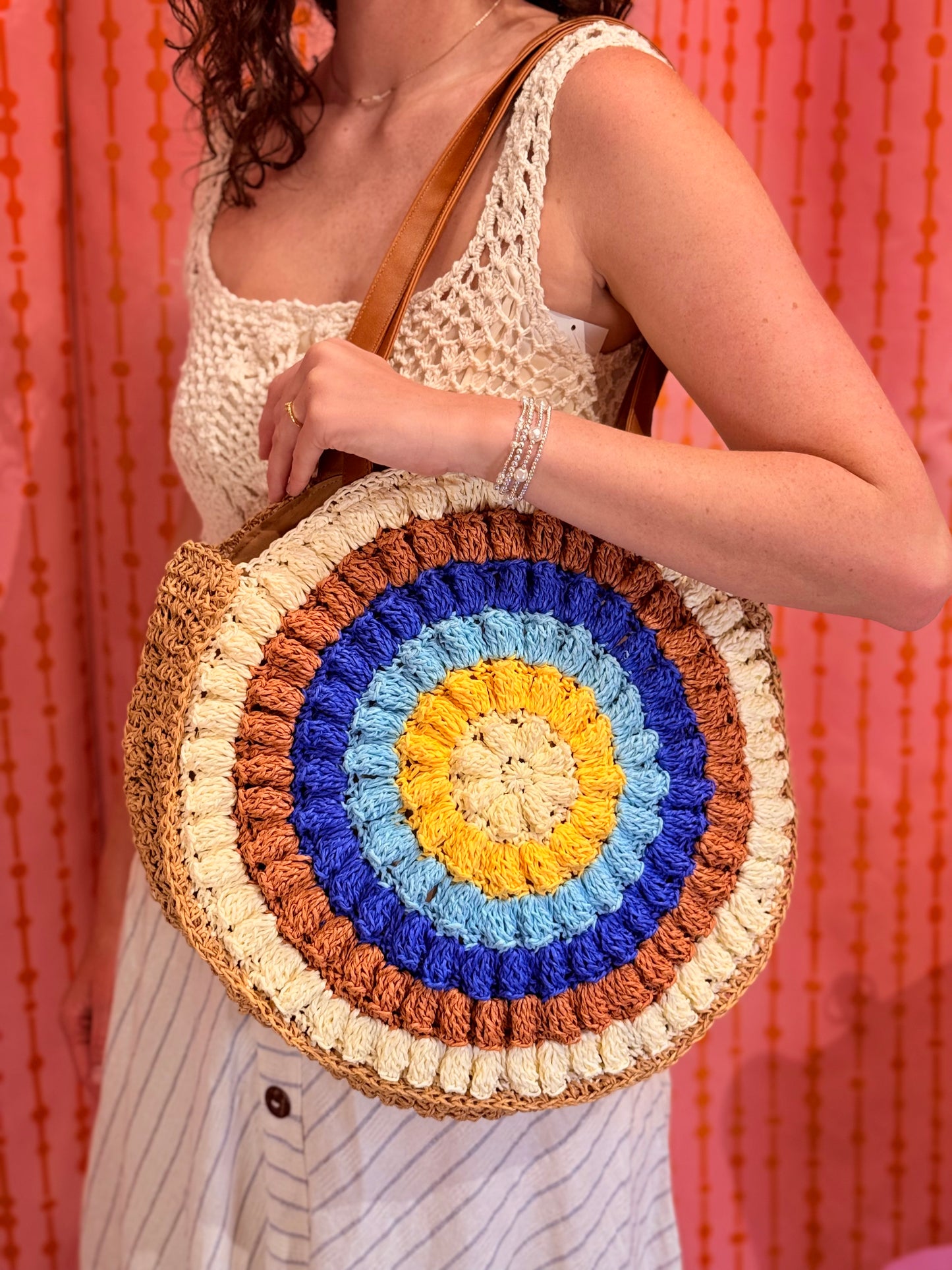 Circle Hand-Woven Jute Bag