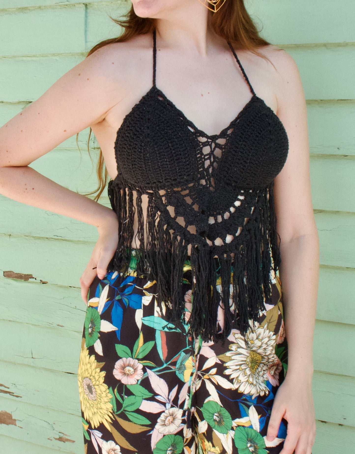 Rio Crochet Top with Fringe