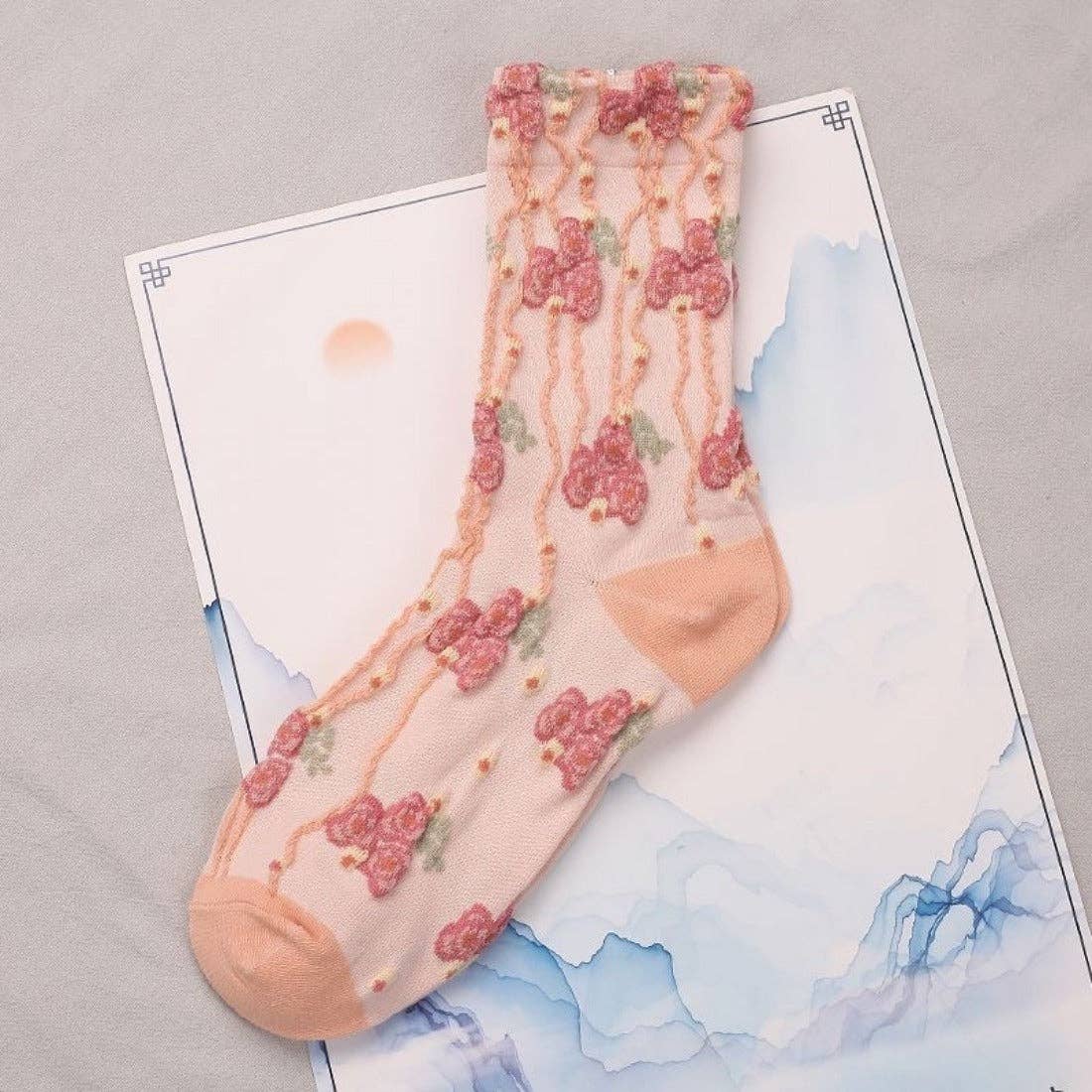 Rufia Embossed Women's Socks