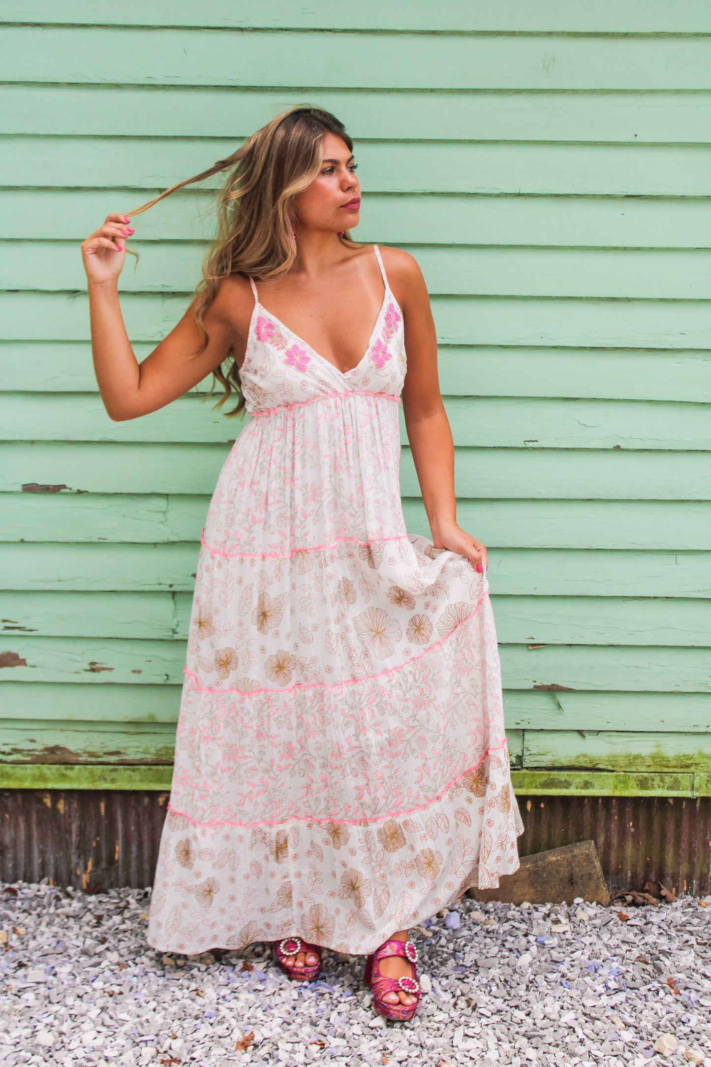 Artisan Embellished Maxi Dress