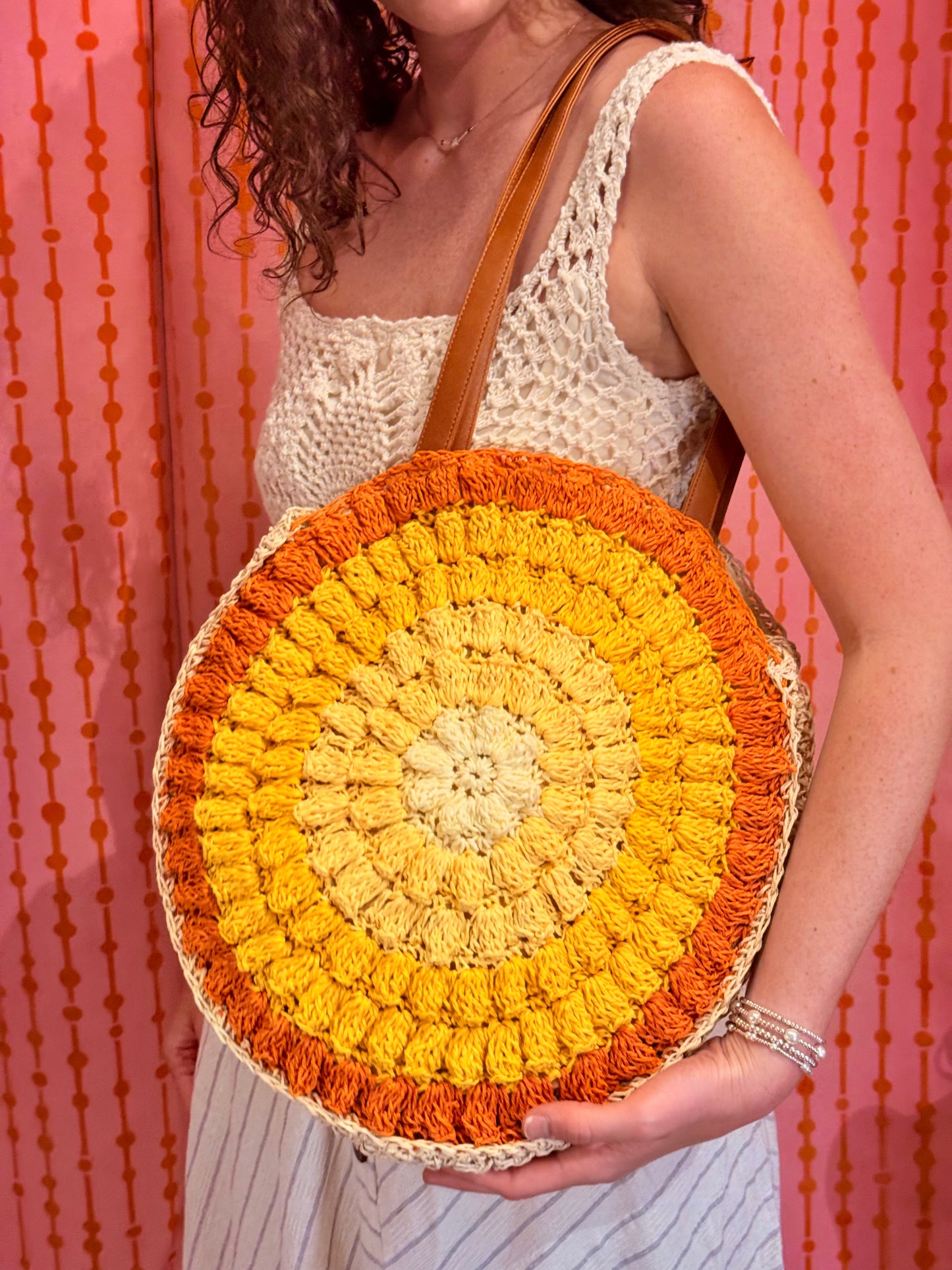 Circle Hand-Woven Jute Bag