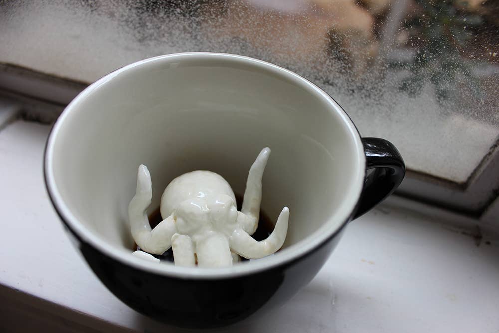 Kraken Cthulhu 11 oz. Creepy Cup (Black) Coffee Ceramic Mug