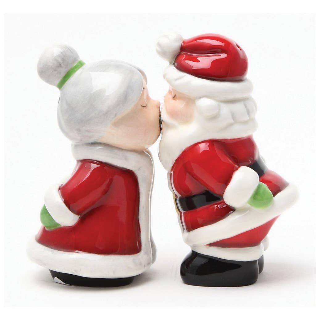 Santa & Mrs. Claus Kissing Salt & Pepper Shakers