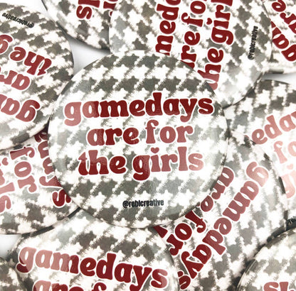 Houndstooth Small GameDay Pin