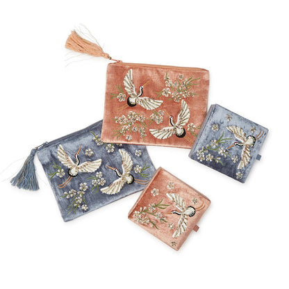 Heron Embellished Pouch