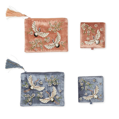 Heron Embellished Pouch