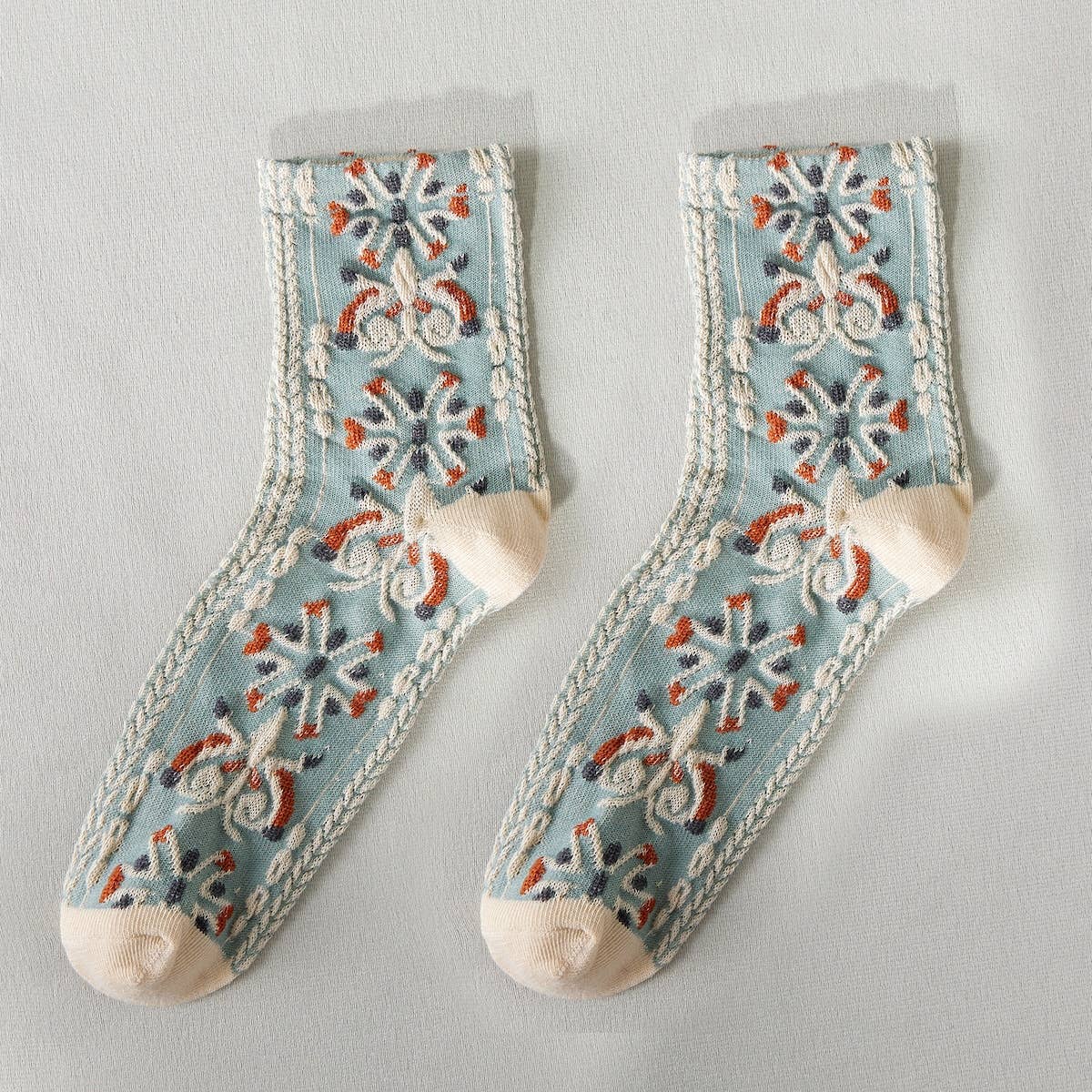 Retro Embossed Women's Socks