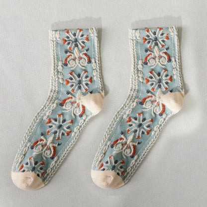 Retro Embossed Women's Socks