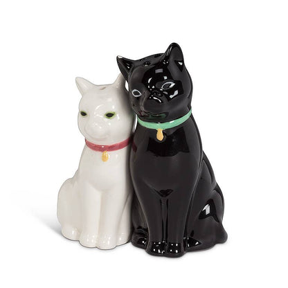 Salt & Pepper Shakers - Cuddling Cat