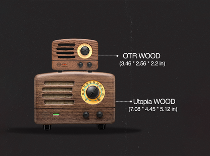 Wood Retro FM Radio and Bluetooth Speaker