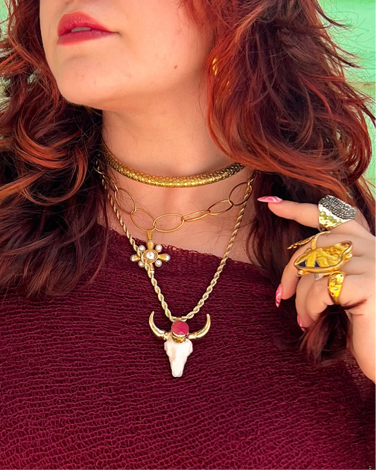 Handmade Spanish Metal Choker Necklace