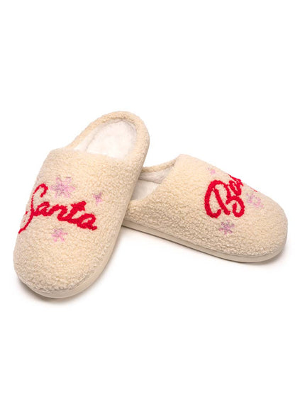 Indoor/Outdoor Slippers Christmas "Santa Baby"