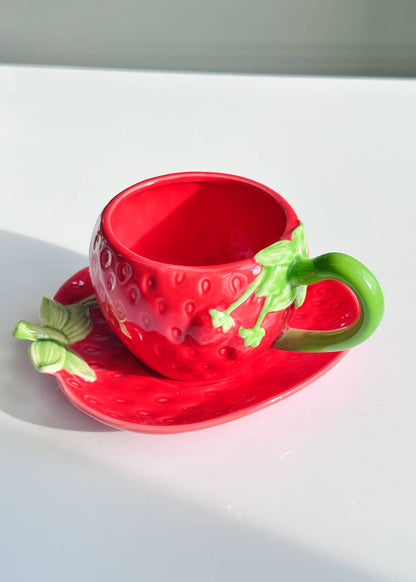 2PC SET Strawberry cup & saucer