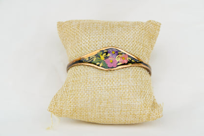 Floral Painted Copper Bracelet