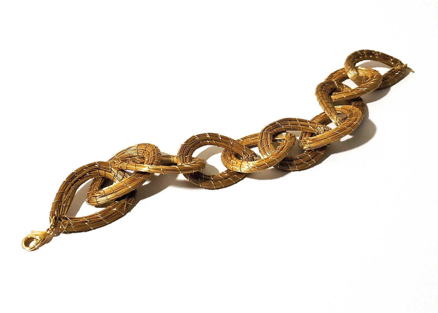 Golden Grass Chain Bracelet