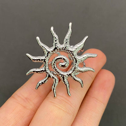 Sun 18K Gold Plated Adjusable Ring