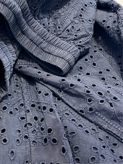 European Straight Leg Pants with Eyelet Detail