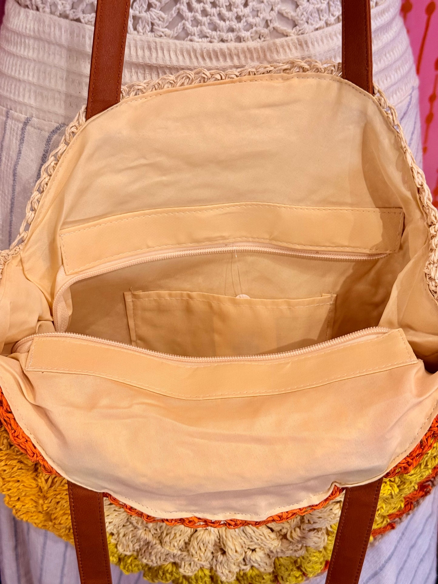 Circle Hand-Woven Jute Bag