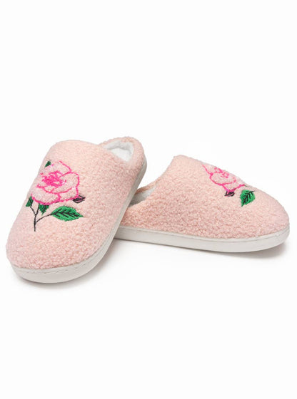 Pink Roses Slippers