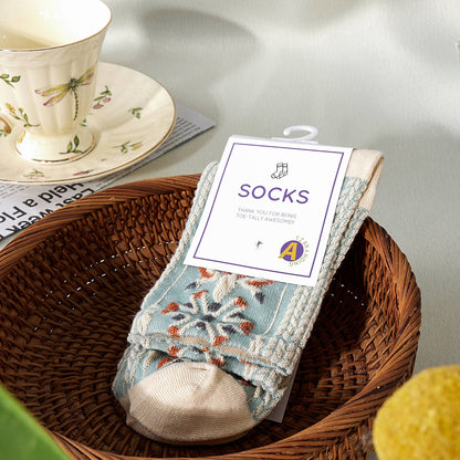 Retro Embossed Women's Socks