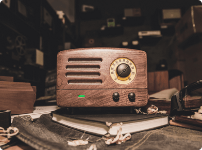 Wood Retro FM Radio and Bluetooth Speaker