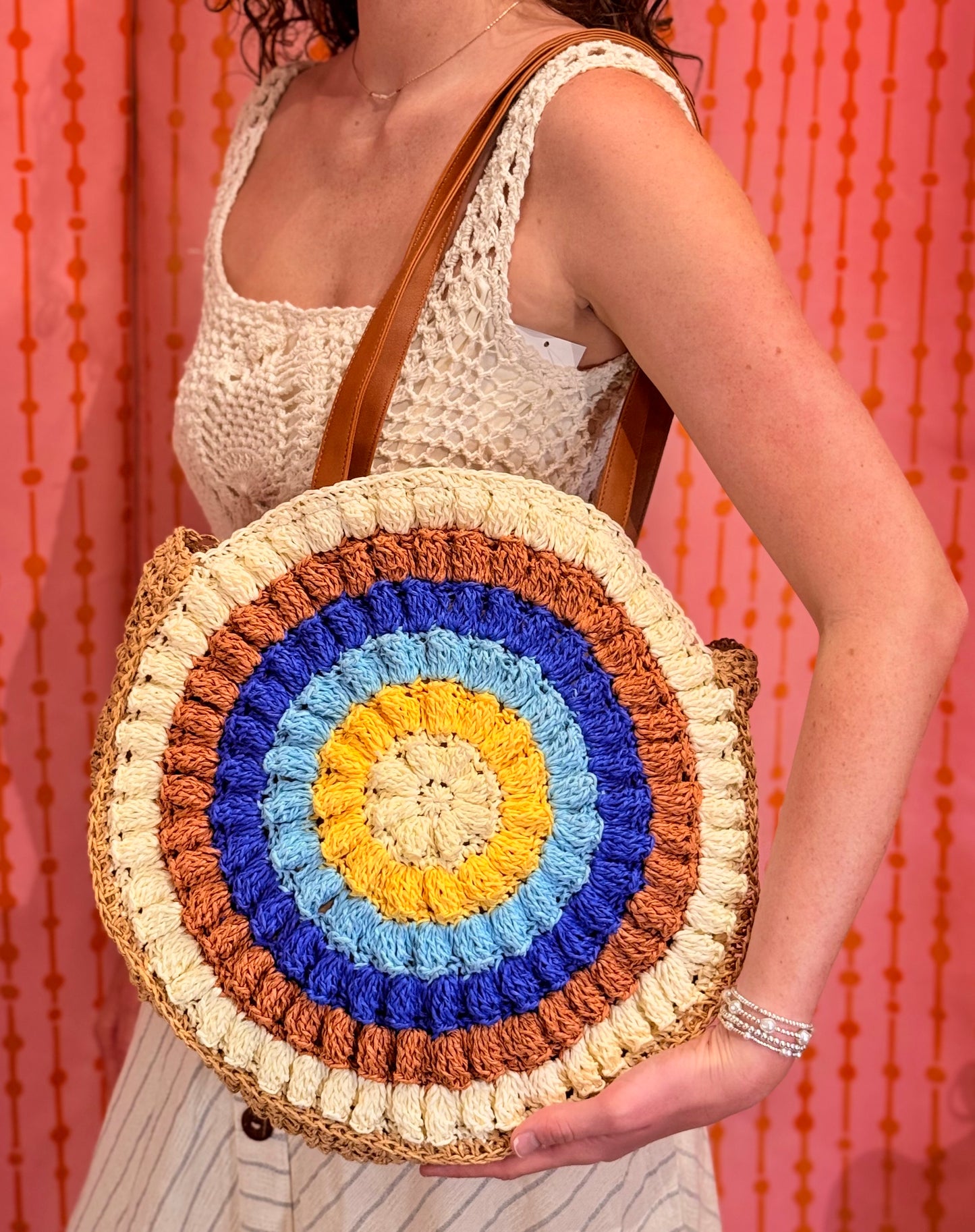 Circle Hand-Woven Jute Bag