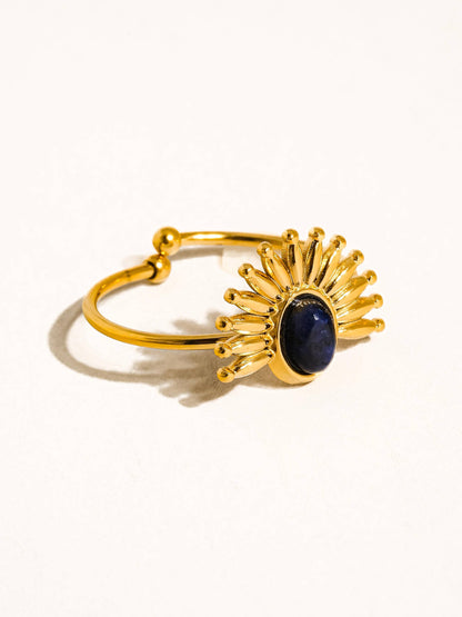 Fabienne 18K Gold Non-Tarnish Sun Stone Ring