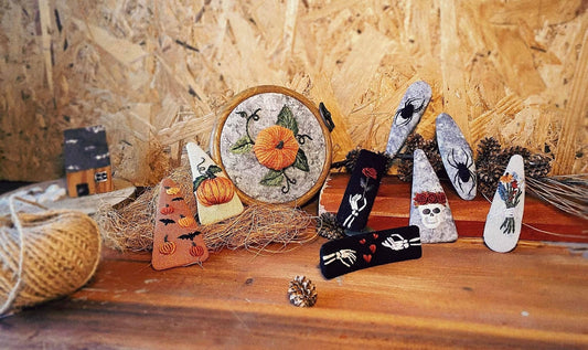 Embroidered Hair Barrette Halloween