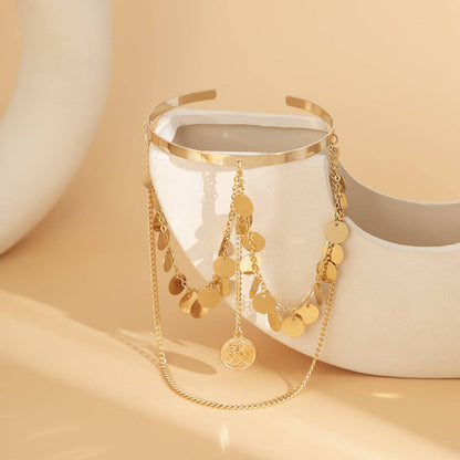 Vintage Punk Tassel Chain Arm Cuff DPJAC2506