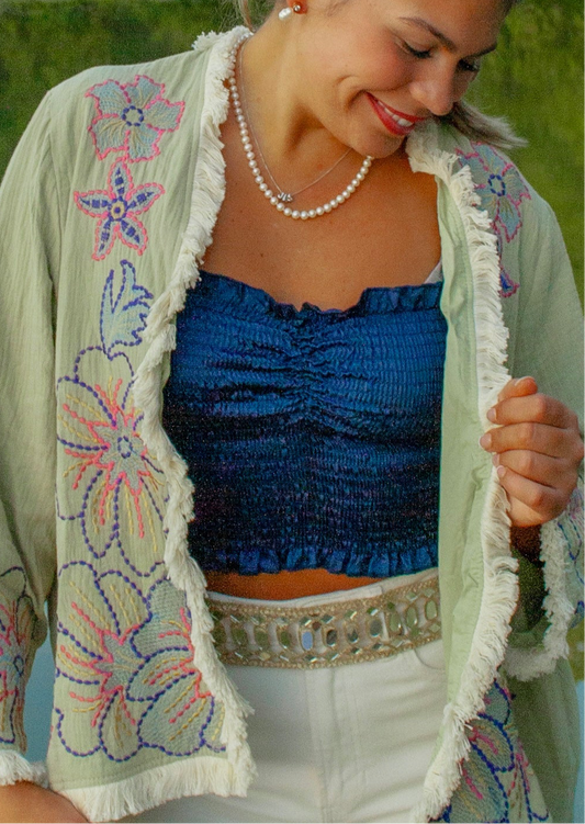 Satin Crop Top Cami With Ruching