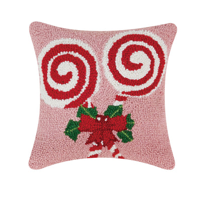 Peppermint Lollipop Hook Pillow