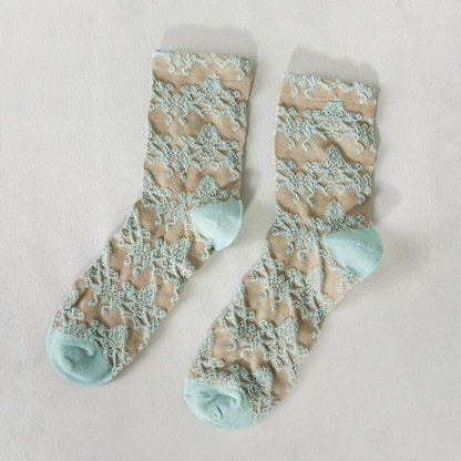 Retro Embossed Women's Socks